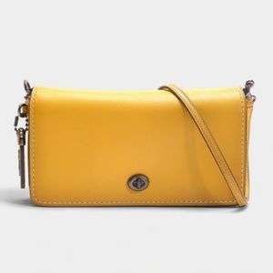 NWT Coach Dinky Crossbody Bag Mustard Yellow